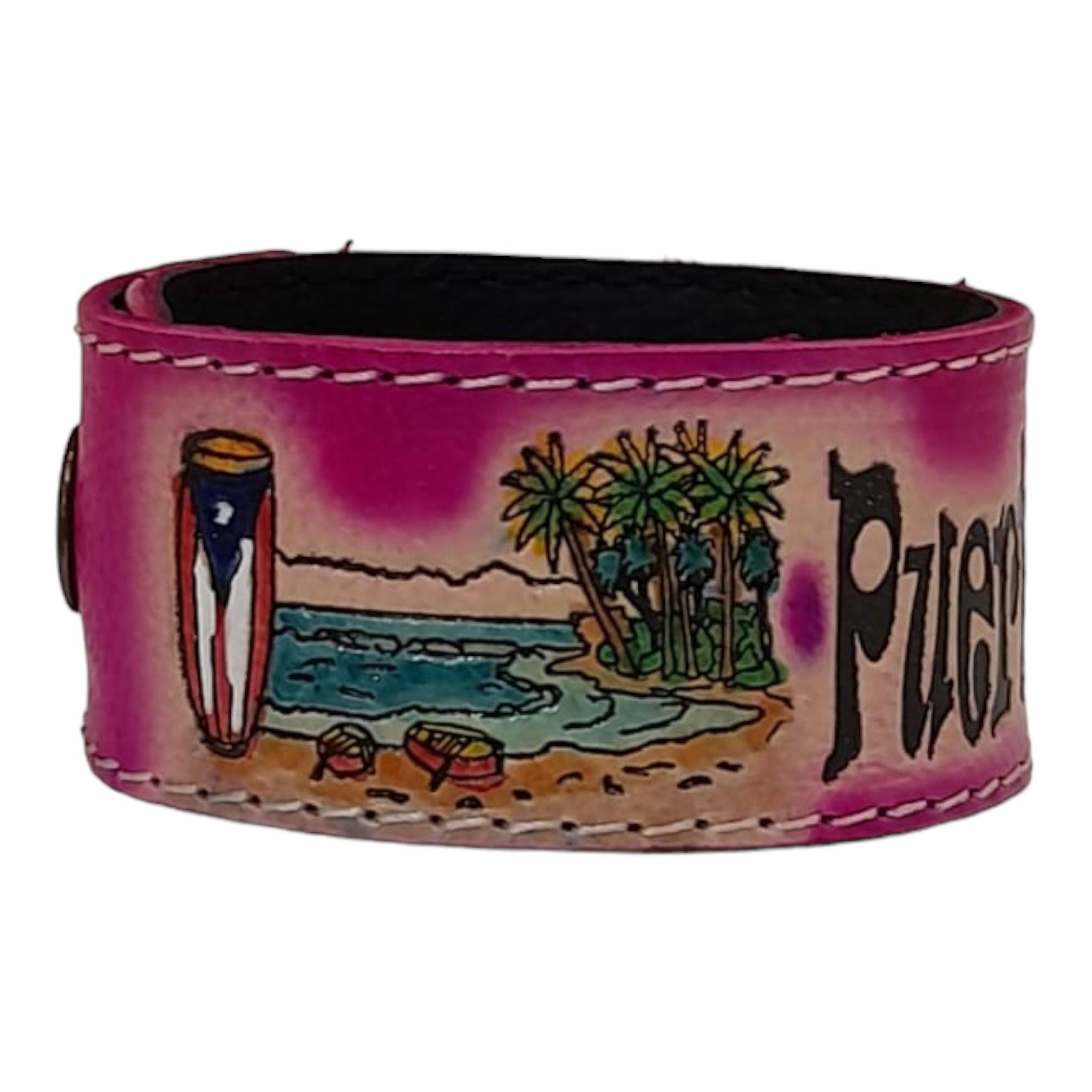 Souvenir de PR - Pulsera de Cuero (Large)
