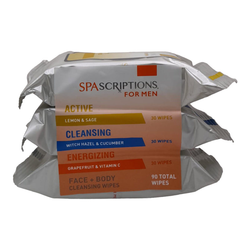 SpaScriptions For Men (30 Wipes) Energizing