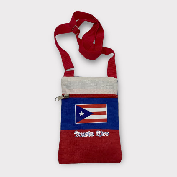 Souvenir de Puerto Rico - Cartera de Hombro con Bandera (Viajera)