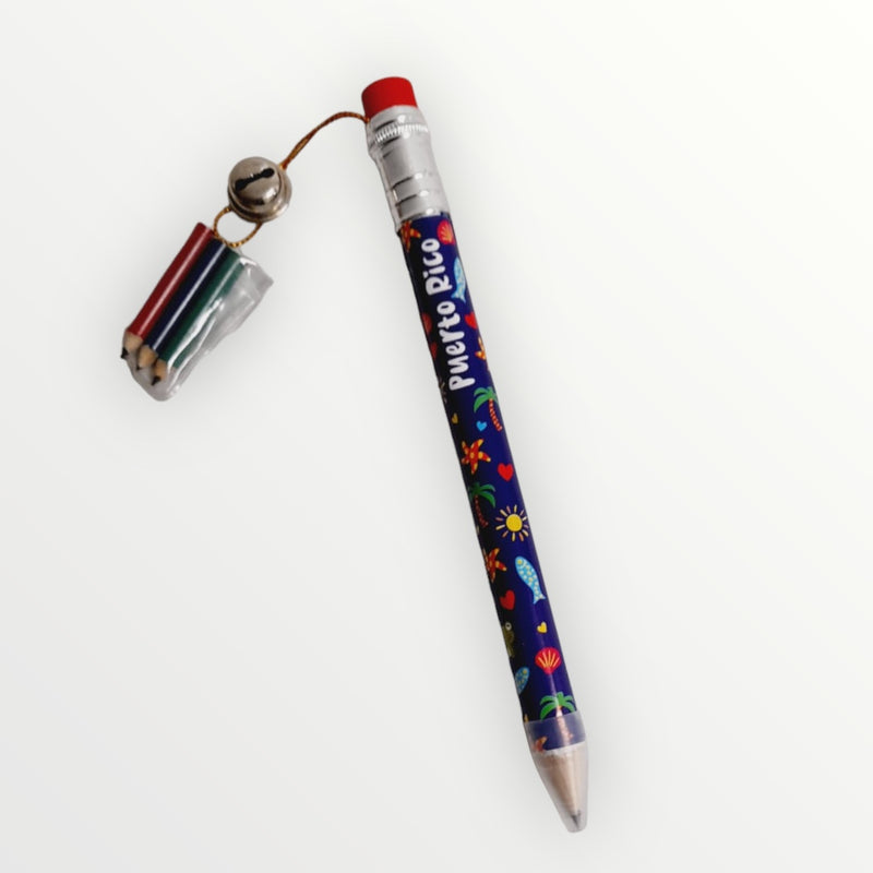 Souvenir de Puerto Rico - Lápiz Grande con Mini Lápices de Colores