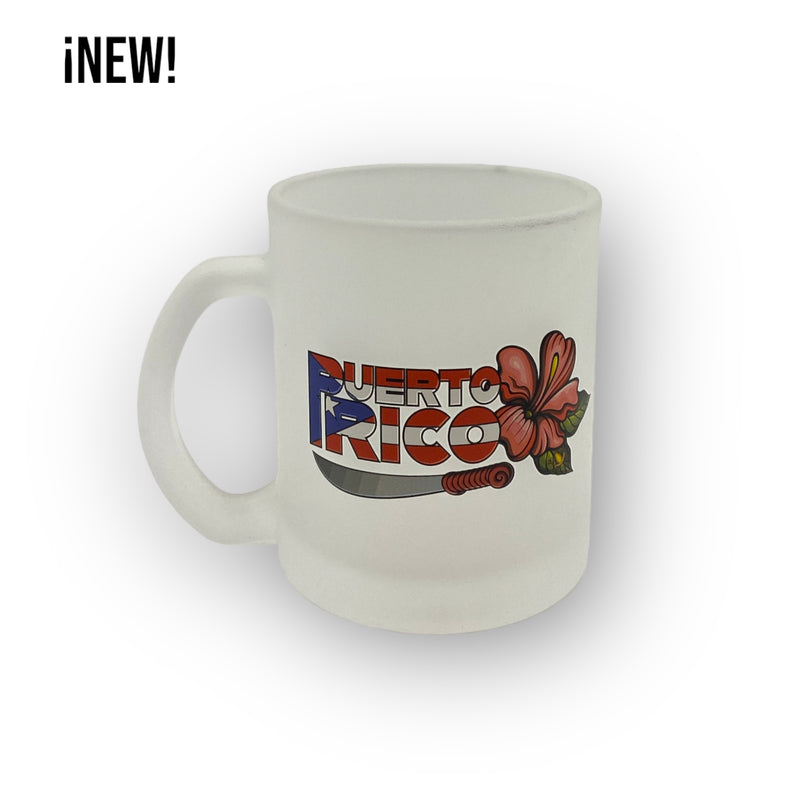 Souvenir from Puerto Rico - Frosted Glass Mugs