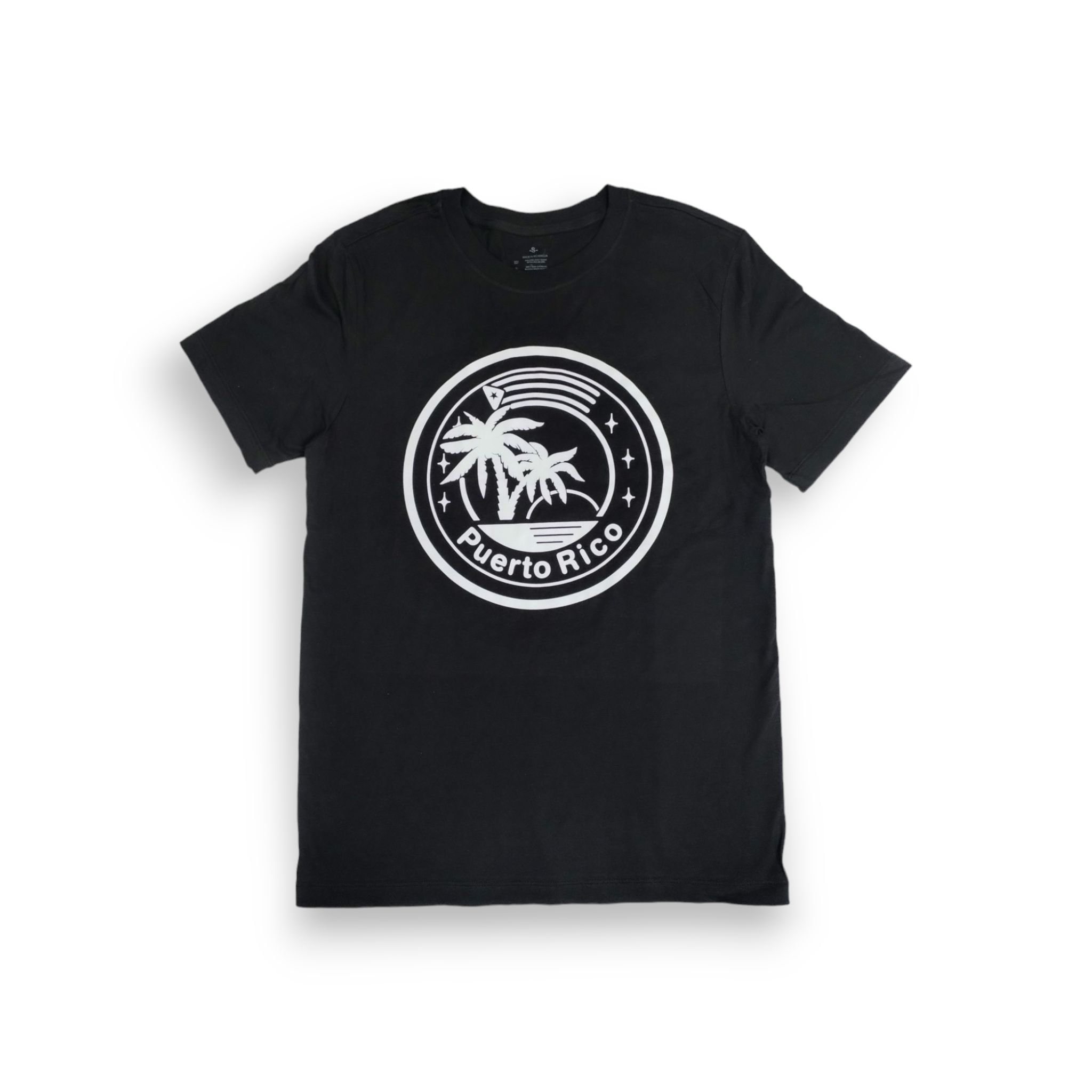 Souvenir de Puerto Rico - Camisas Negras con Logo sobre Puerto Rico T-SHIRT (Size Niño)