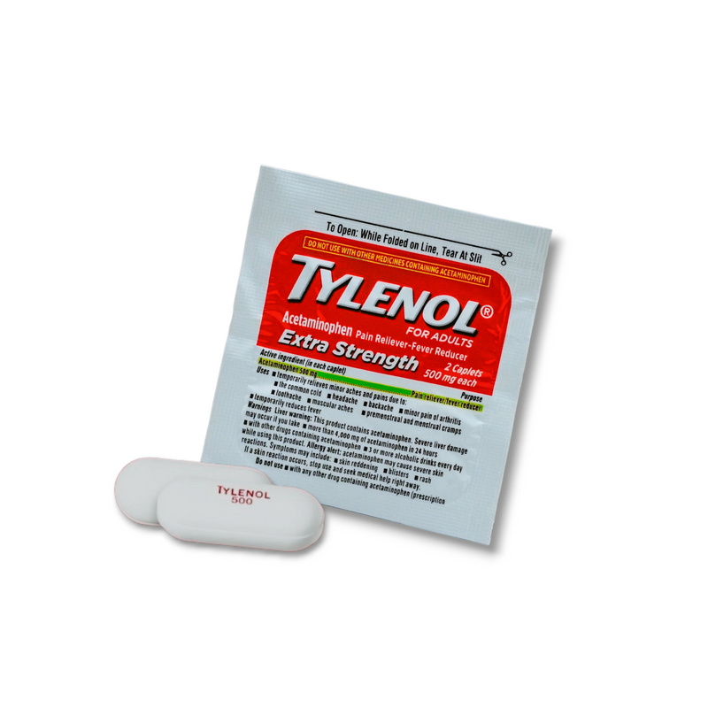 Tylenol Extra Strength Caplets for Adults 500mg (2 Caplets Pouch)