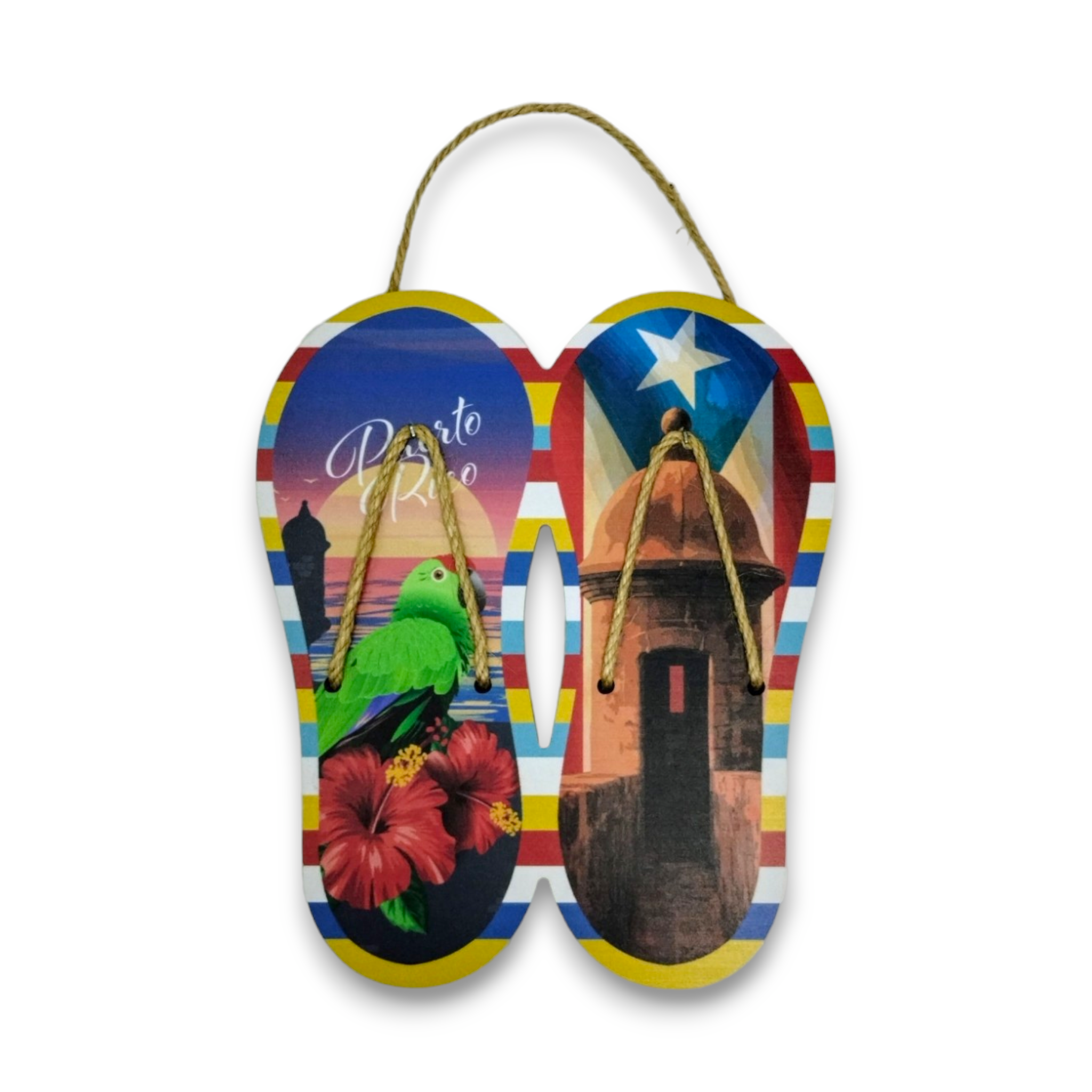 Puerto Rico Souvenir Flip Flop Pendant 9"