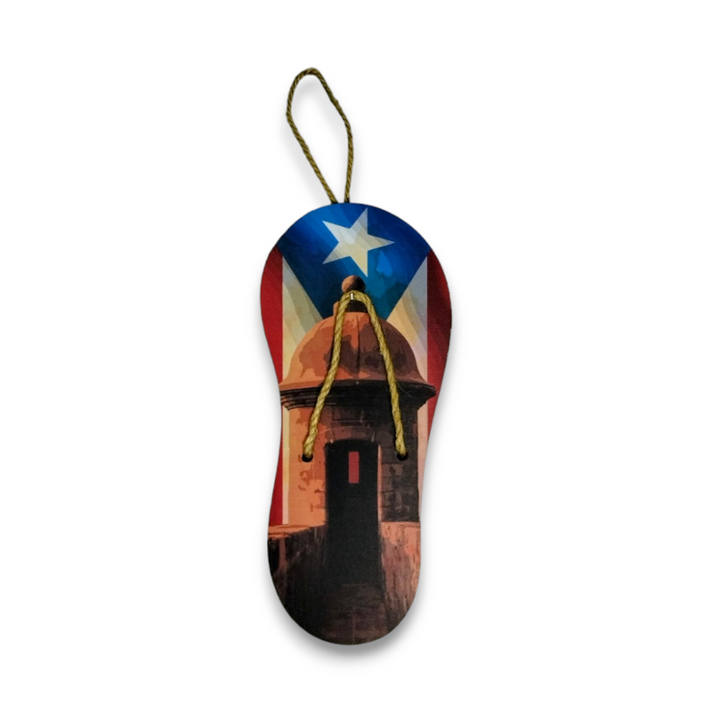Souvenir de Puerto Rico Colgante en Forma de Chancla 9"