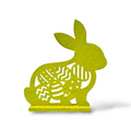 Decoración de Easter - Conejo de Madera con Brillo (9.06" x 9.65" x 1.38")