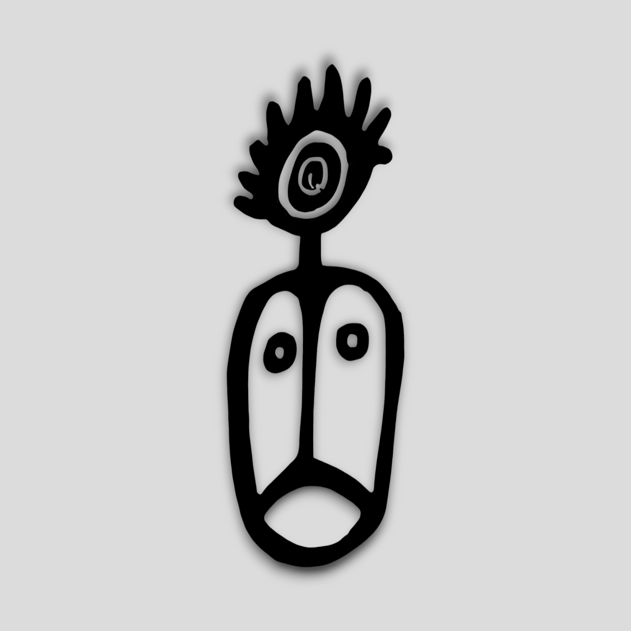 Puerto Rico Souvenirs - Stickers (Black Taino Symbols) *GLASS NOT INCLUDED*