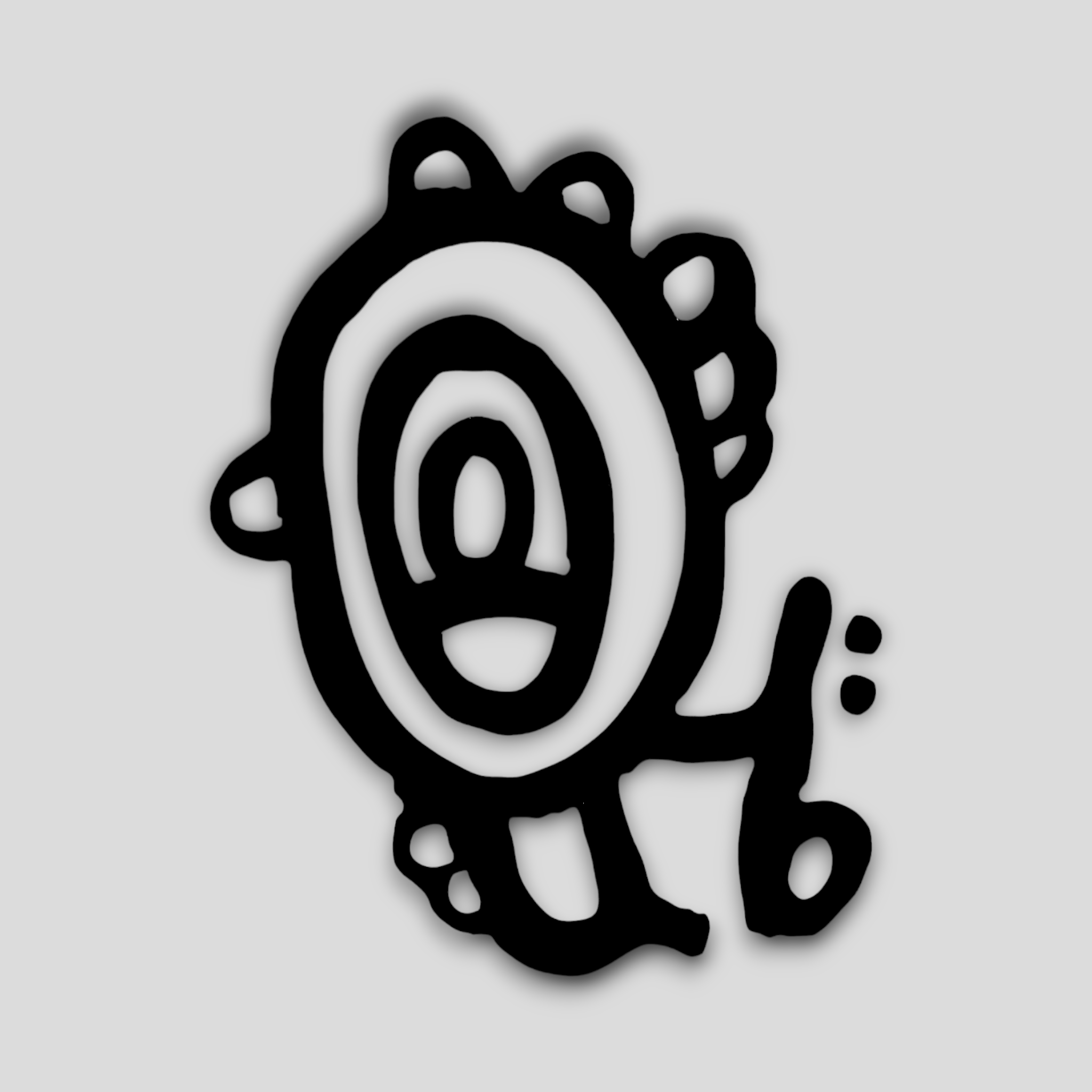 Puerto Rico Souvenirs - Stickers (Black Taino Symbols) *GLASS NOT INCLUDED*