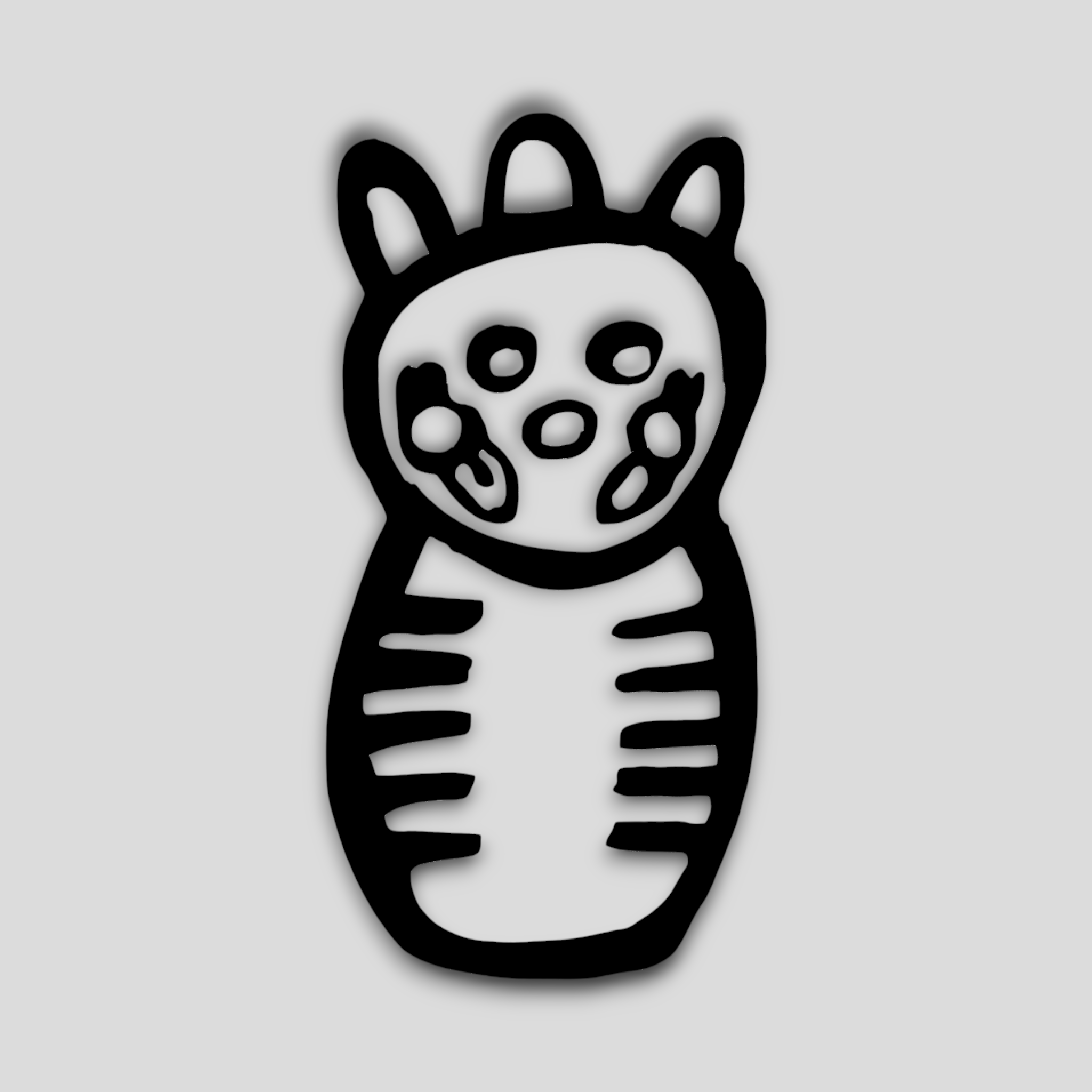 Puerto Rico Souvenirs - Stickers (Black Taino Symbols) *GLASS NOT INCLUDED*