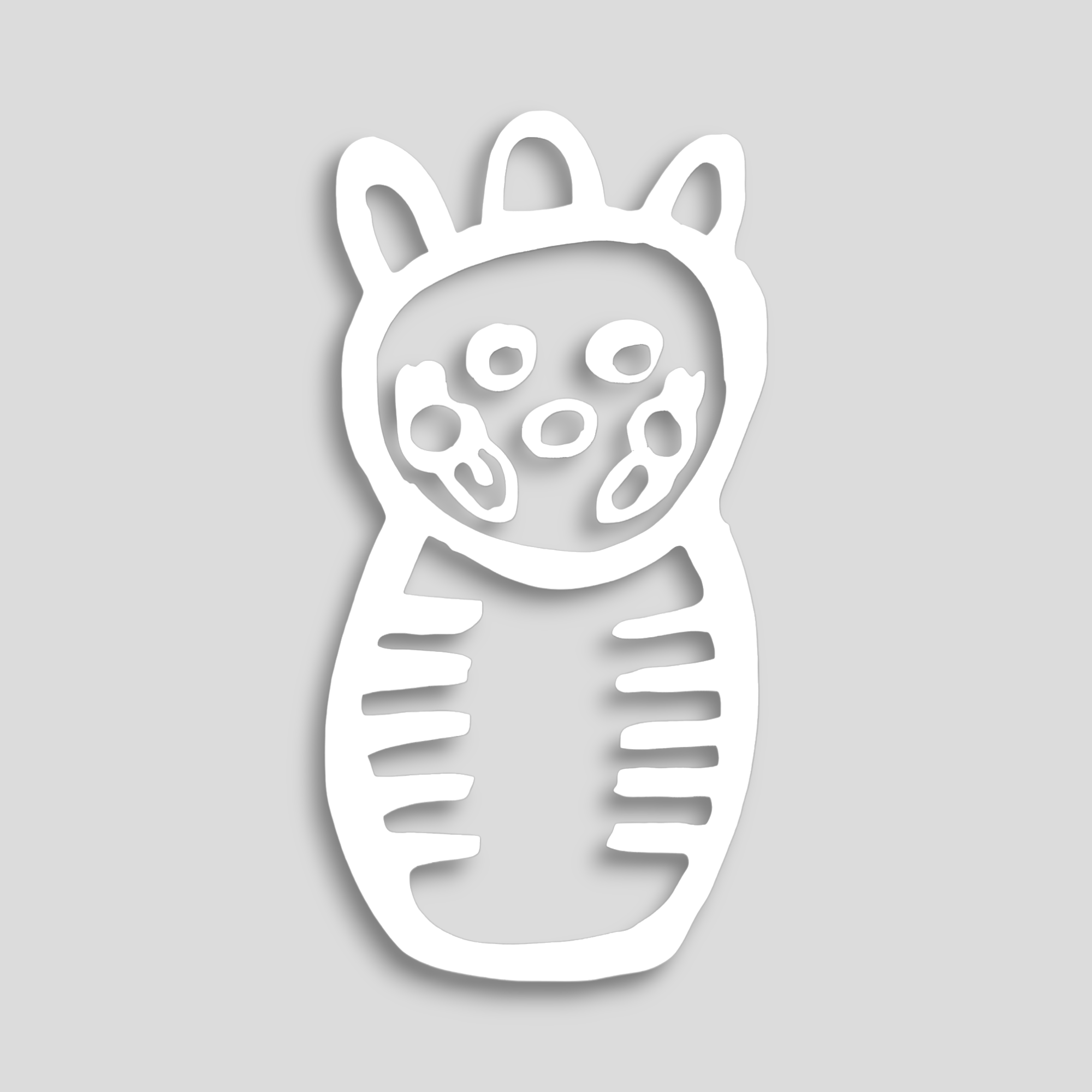 Puerto Rico Souvenirs - Stickers (White Taino Symbols) *GLASS NOT INCLUDED*