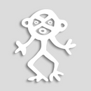 Souvenirs de Puerto Rico - Stickers (Símbolos Taínos Blancos) *NO INCLUYE EL VASO*