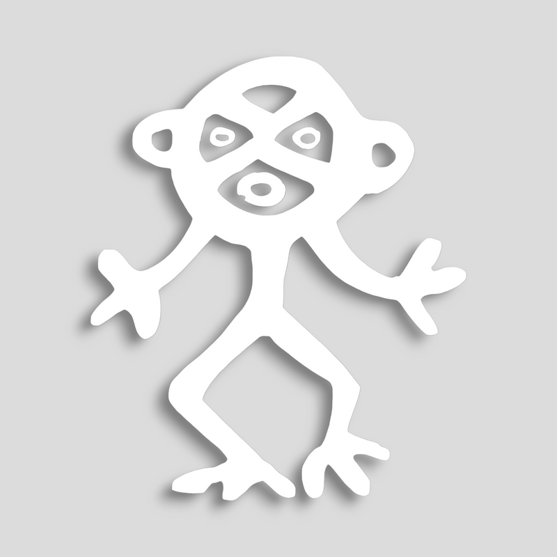Puerto Rico Souvenirs - Stickers (White Taino Symbols) *GLASS NOT INCLUDED*