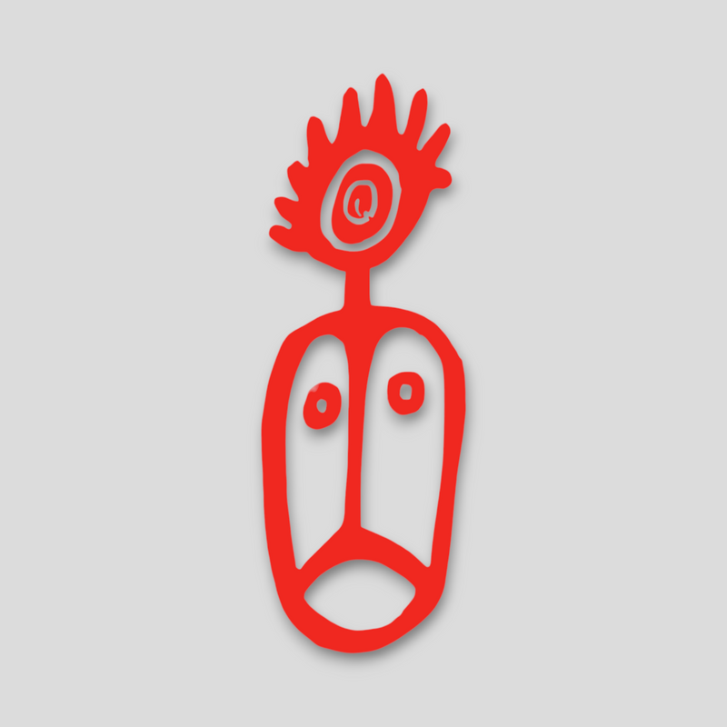 Puerto Rico Souvenirs - Stickers (Red Taino Symbols) *GLASS NOT INCLUDED*