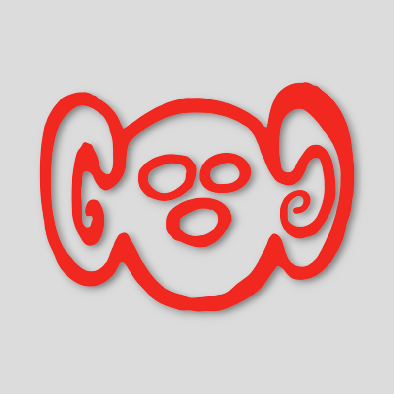 Puerto Rico Souvenirs - Stickers (Red Taino Symbols) *GLASS NOT INCLUDED*