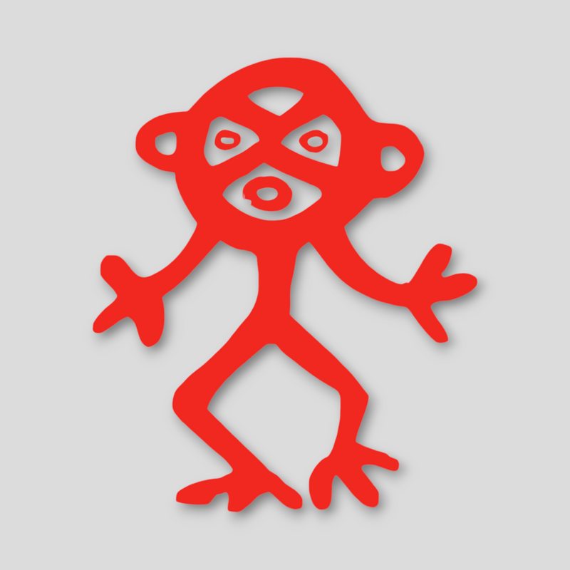 Puerto Rico Souvenirs - Stickers (Red Taino Symbols) *GLASS NOT INCLUDED*