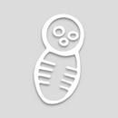 Souvenirs de Puerto Rico - Stickers (Símbolos Taínos Blancos) *NO INCLUYE EL VASO*