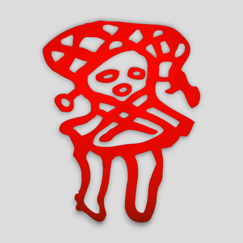 Puerto Rico Souvenirs - Stickers (Red Taino Symbols) *GLASS NOT INCLUDED*