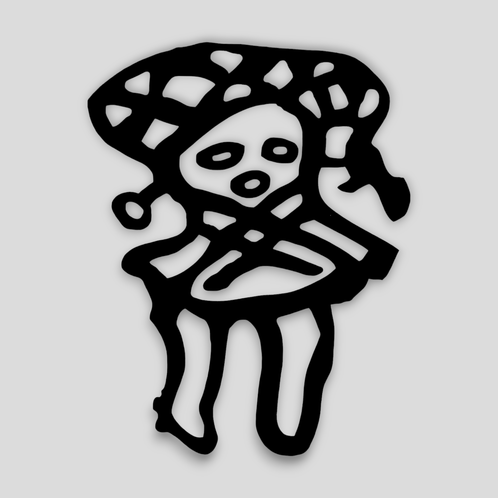 Puerto Rico Souvenirs - Stickers (Black Taino Symbols) *GLASS NOT INCLUDED*