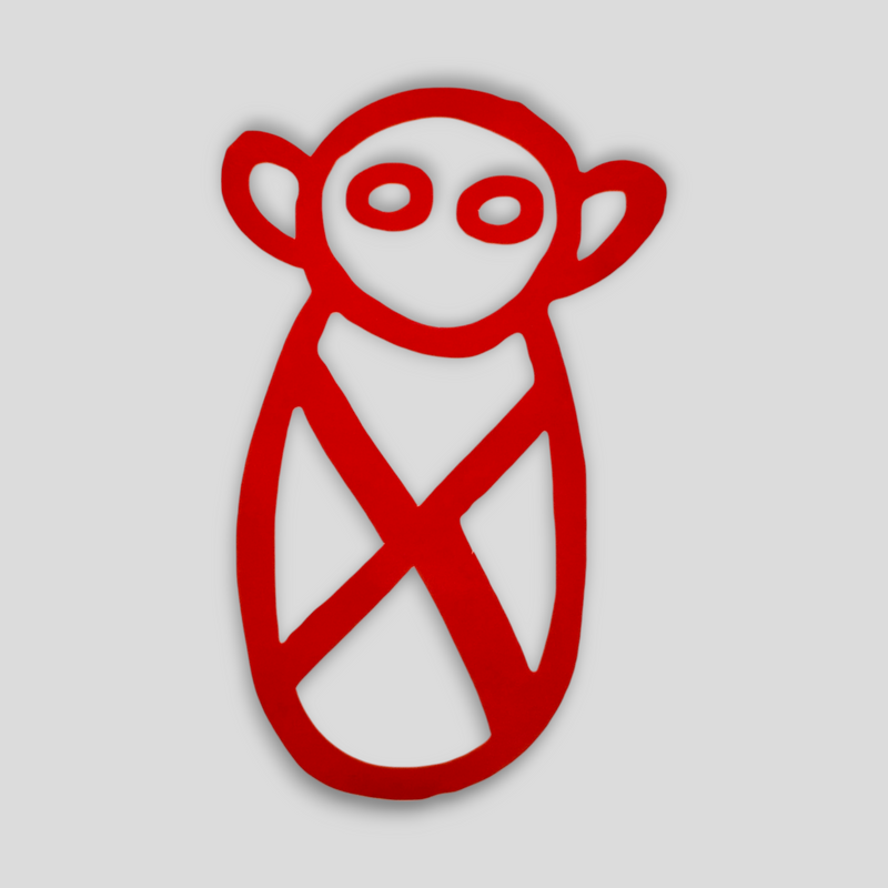 Puerto Rico Souvenirs - Stickers (Red Taino Symbols) *GLASS NOT INCLUDED*