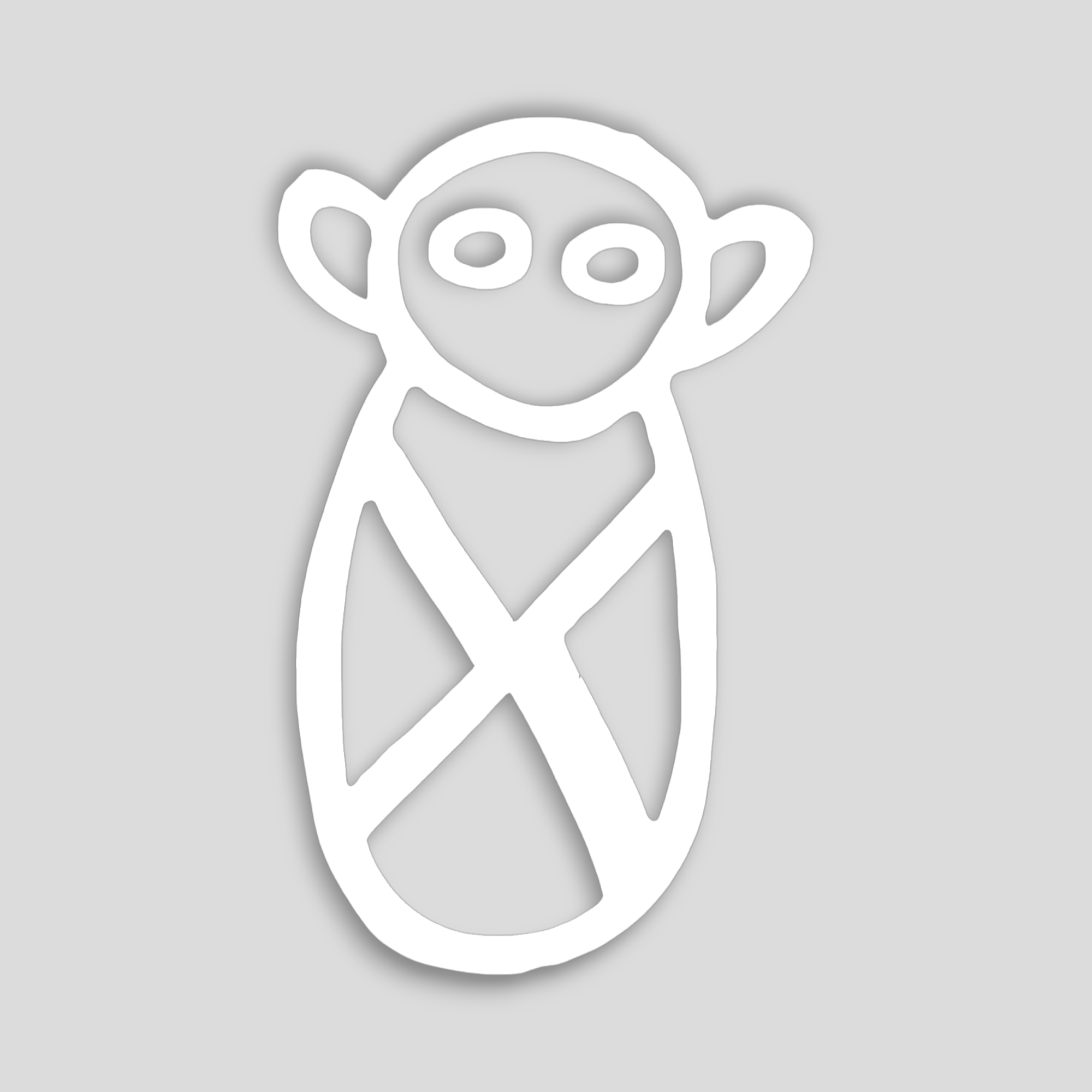Souvenirs de Puerto Rico - Stickers (Símbolos Taínos Blancos) *NO INCLUYE EL VASO*