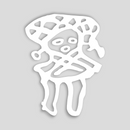 Souvenirs de Puerto Rico - Stickers (Símbolos Taínos Blancos) *NO INCLUYE EL VASO*