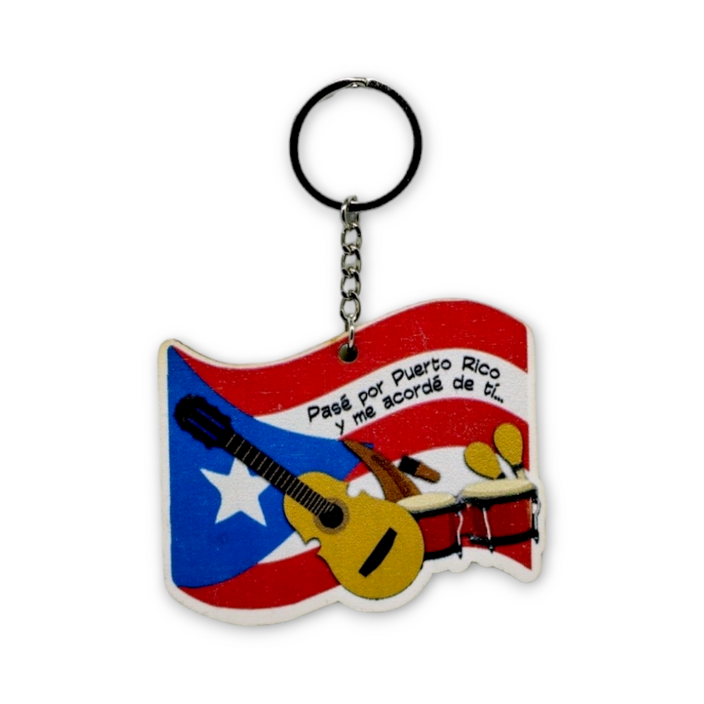 Puerto Rico Souvenirs - Wooden Keychains (Variety of Styles)