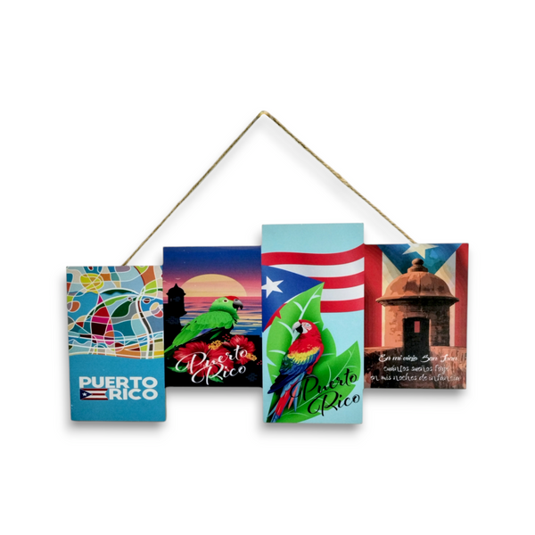 Souvenir de Puerto Rico - Placa de Madera Colgante (15.7" x 7.8")