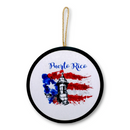 Puerto Rico Souvenir - Round Hanging Wooden Plaque (6.4" x 6.4")