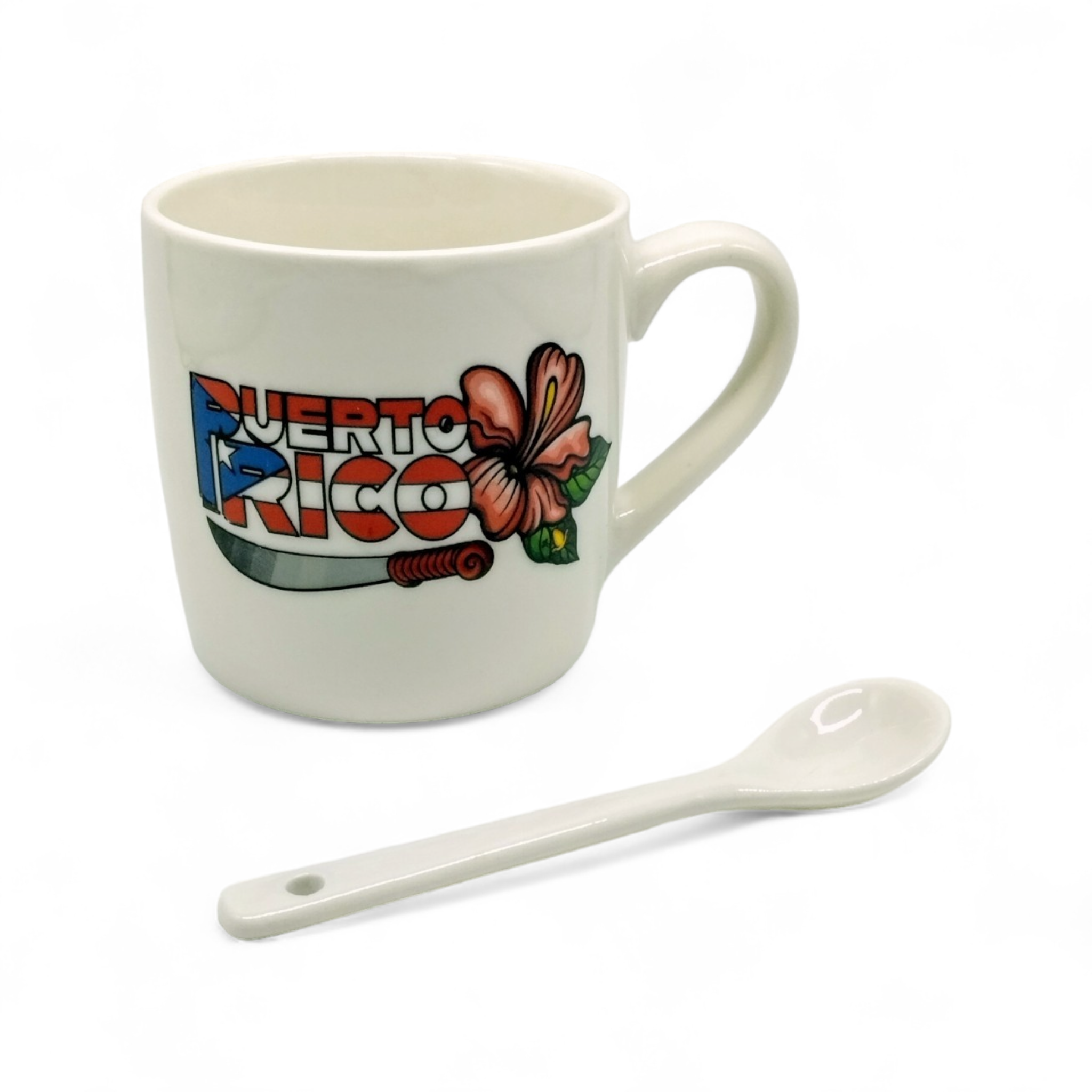 Souvenirs de Puerto Rico - Taza con Cuchara en Empaque
