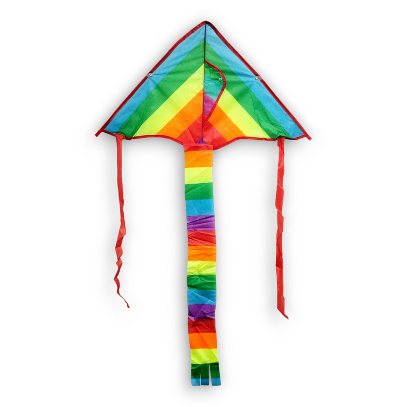Chiringa Triangular con Rayas de Colores