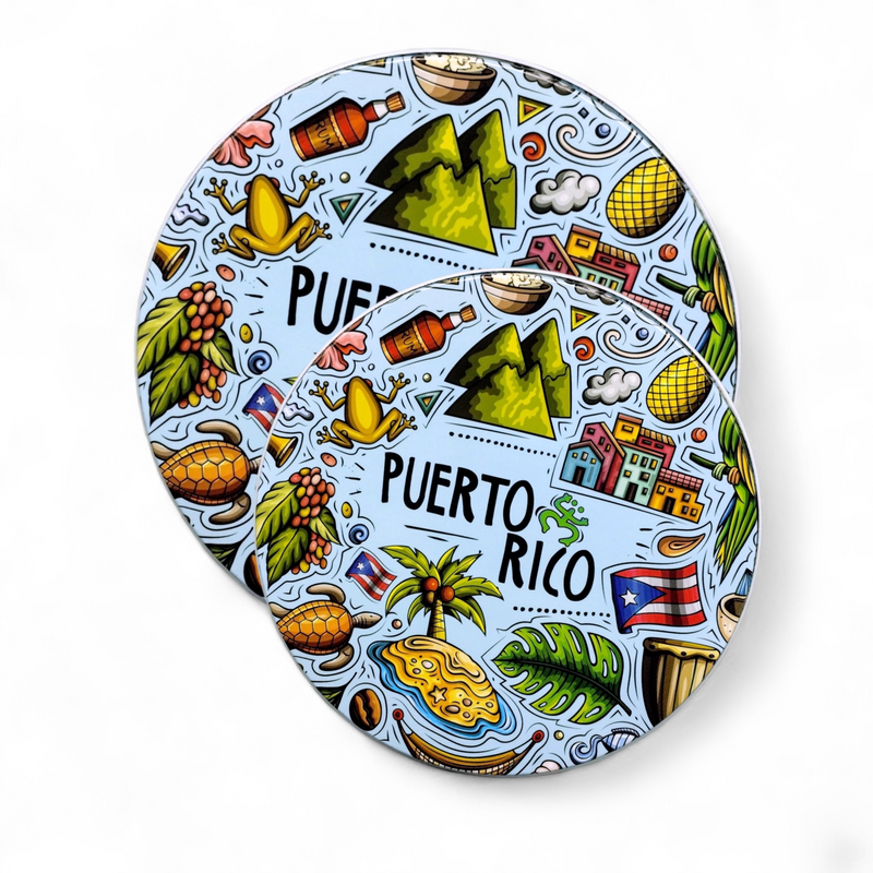 Burner Caps with Puerto Rican Designs (2pcs)