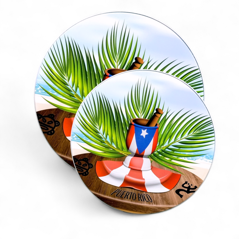 Burner Caps with Puerto Rican Designs (2pcs)