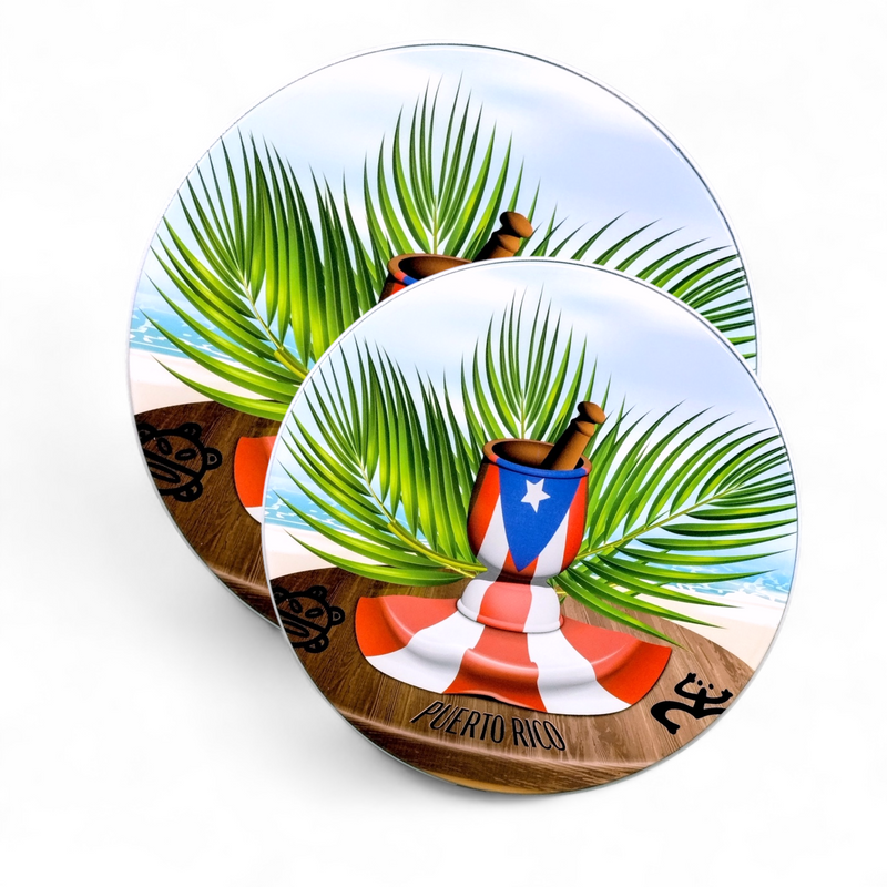 Tapas para Quemadores con Diseños de Puerto Rico (2pcs)