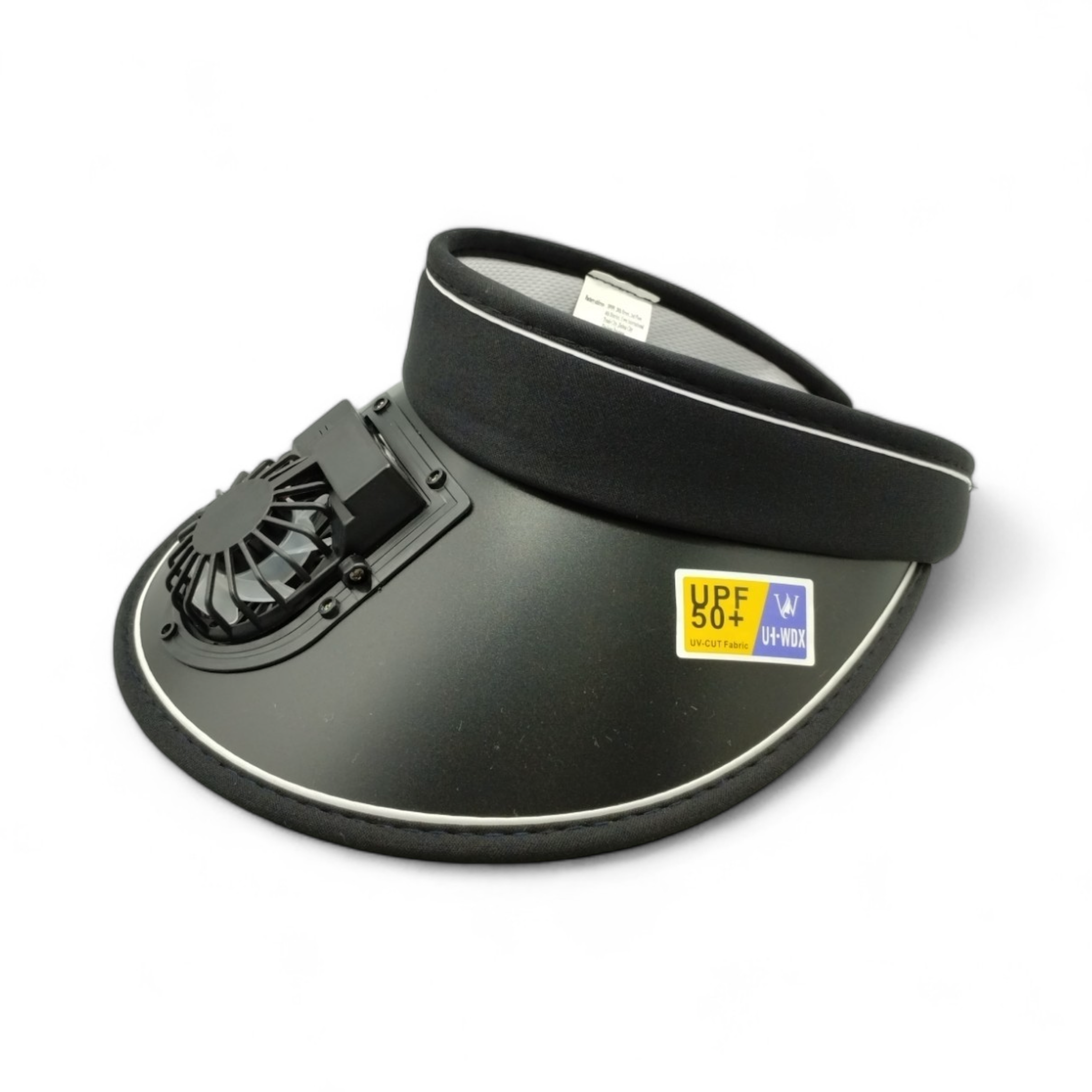 Wide Brim Hat with Integrated Small Fan