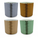 Floreros de Cemento envuelto en Cuero (5.1" x 4.7") *NO ENVIOS POR CORREO*