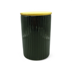 Canister Mediano de Cerámica con Tapa de Bambú (5.5" × 3.9") *NO ENVIOS POR CORREO*