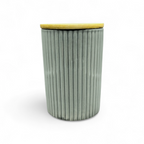 Canister Mediano de Cerámica con Tapa de Bambú (5.5" × 3.9") *NO ENVIOS POR CORREO*