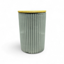 Medium Ceramic Canister with Bamboo Lid (5.5" × 3.9") *NO SHIPPING BY MAIL*