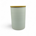 Canister Mediano de Cerámica con Tapa de Bambú (5.5" × 3.9") *NO ENVIOS POR CORREO*