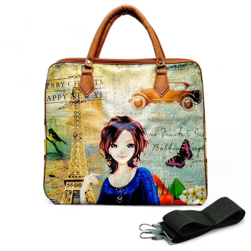 Faux leather travel bag sales