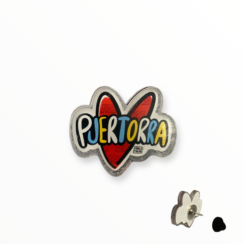 Souvenirs de Puerto Rico - Pins Corazón (PUERTORRA)