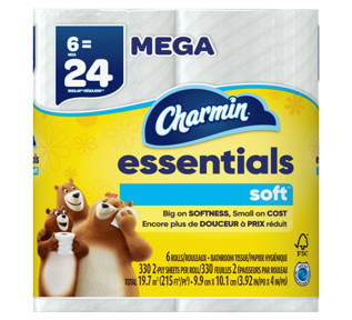 Charmin Essentials Soft 6 Rolls MEGA