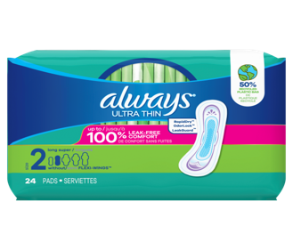 Always Ultra Thin Super Long/Size 2 (24pads)