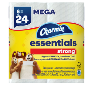 Charmin Essentials Strong 6 Rolls MEGA