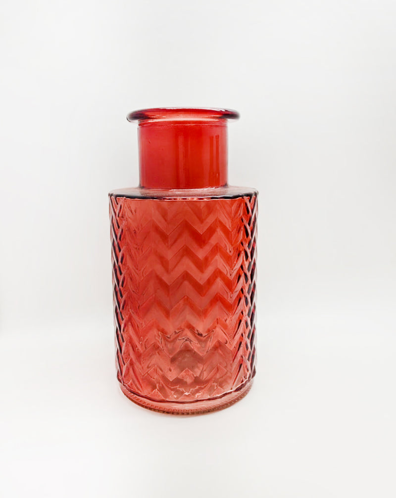 Otoño - jarrón alto decorativo de cristal  9"x4.50" (colores a escoger)
