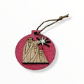 Artesanía en Madera - Ornamentos Redondos Tres Reyes Magos