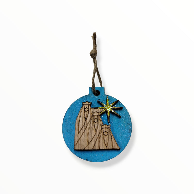Artesanía en Madera - Ornamentos Redondos Tres Reyes Magos