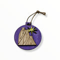 Artesanía en Madera - Ornamentos Redondos Tres Reyes Magos