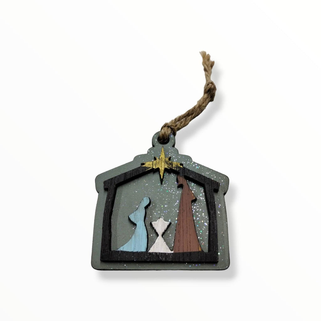 Artesanía en Madera - Ornamentos Nacimiento Casita