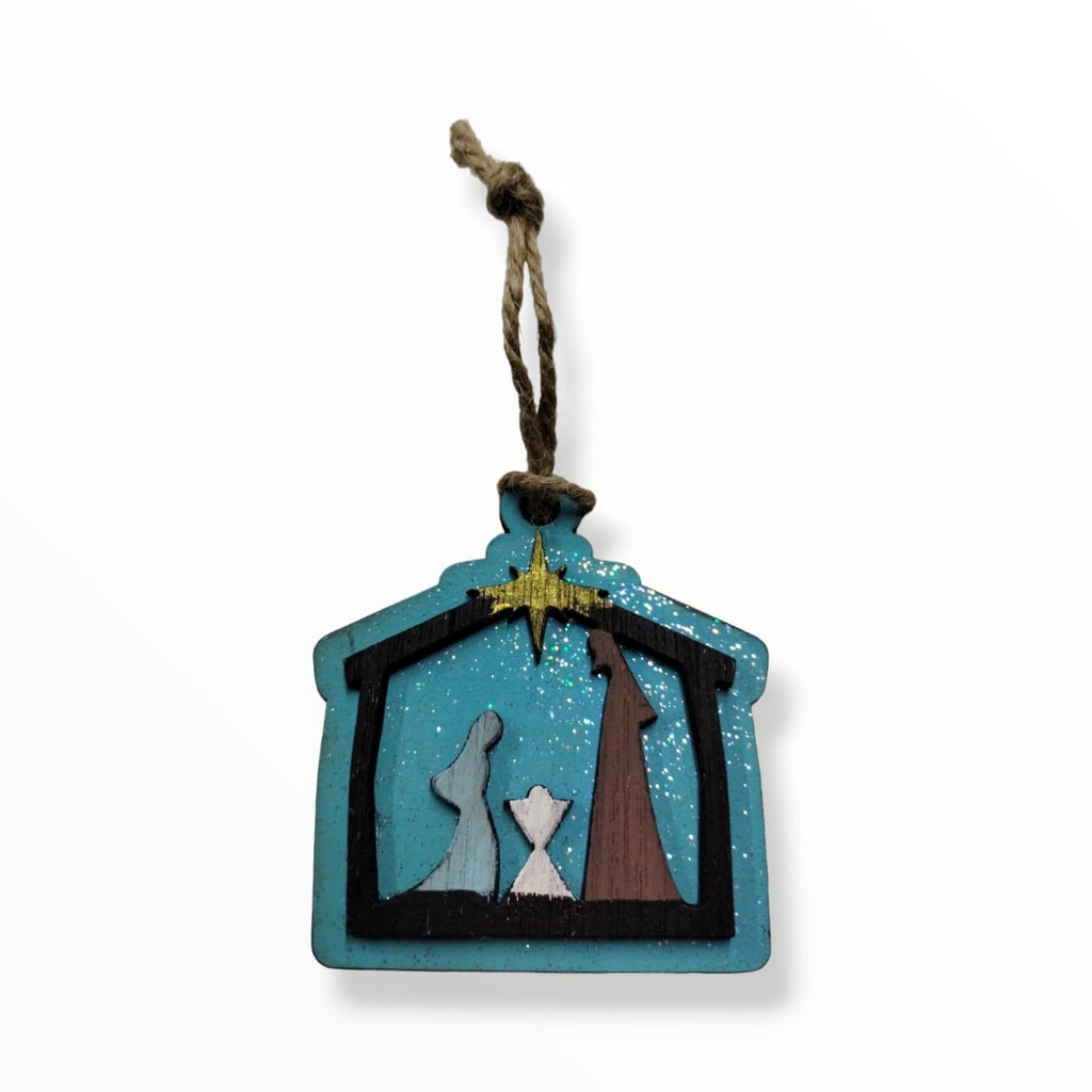 Artesanía en Madera - Ornamentos Nacimiento Casita